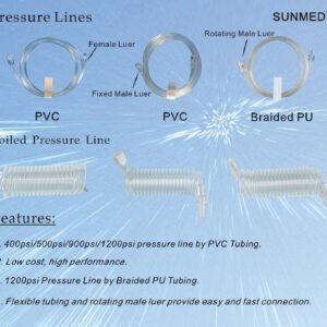 SUNMED Pressure Line 1200Psi 120 CM SM-PL-12B120RF-TP